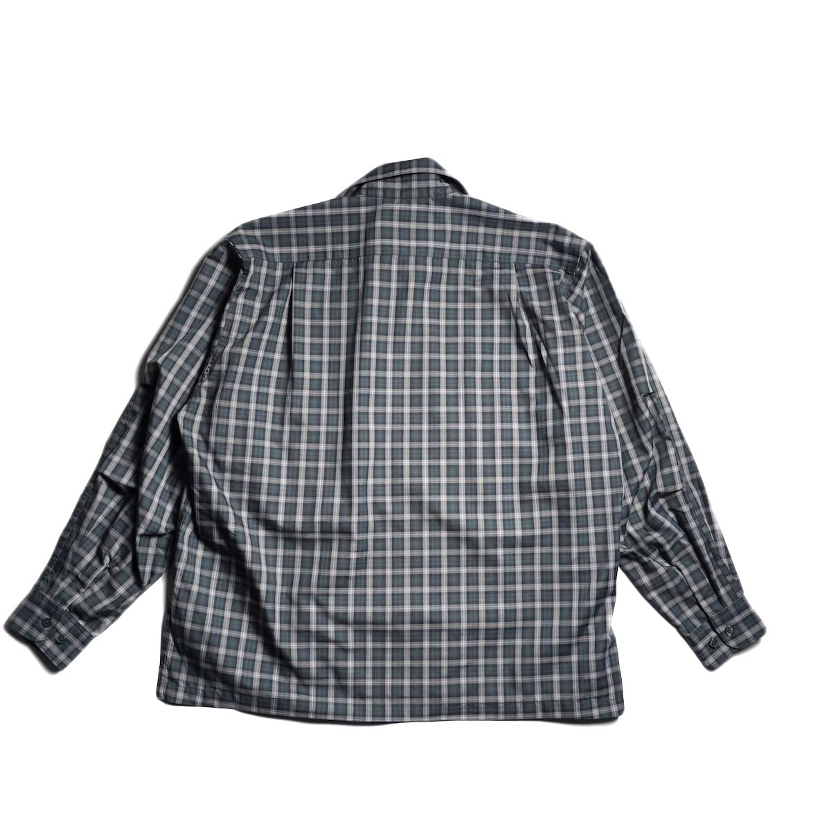 daiwa pier39 シャツ DAIWA PIER39 / TECH SPORTS OPEN COLLAR SHIRT L/S GREN PLAID (Charcoal)