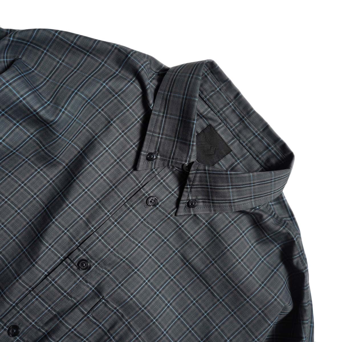 DAIWA PIER39 / TECH BUTTON DOWN SHIRT L/S GREN PLAID (Charcoal)