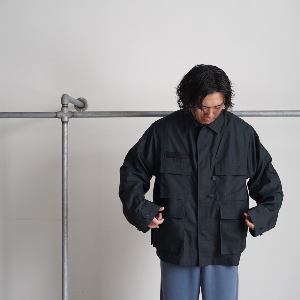 DAIWA PIER39 / TECH MULTI FISHING POCKET MIL BDU SHIRT L/S (Smoke