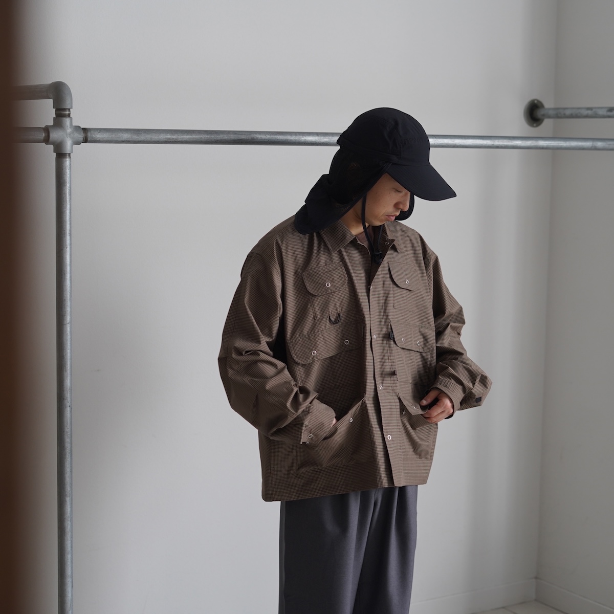 DAIWA PIER39 / TECH MULTI FISHING POCKET SHIRT L/S (Brown Gray)