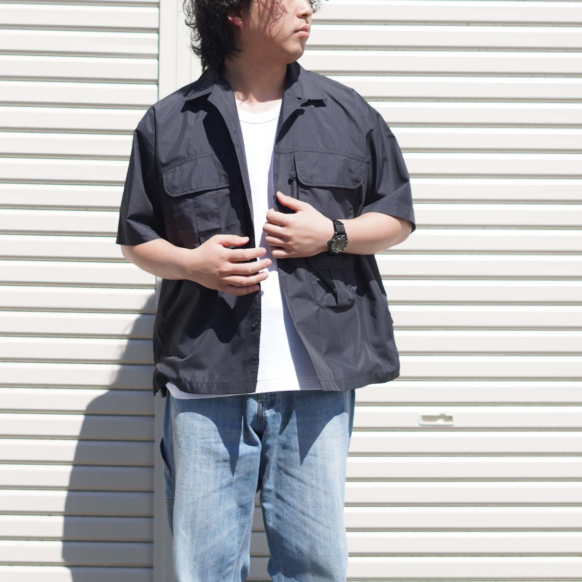 DAIWA PIER39 / TECH MULTI TOOL POCKET SHIRT S/S SOLID (Black)