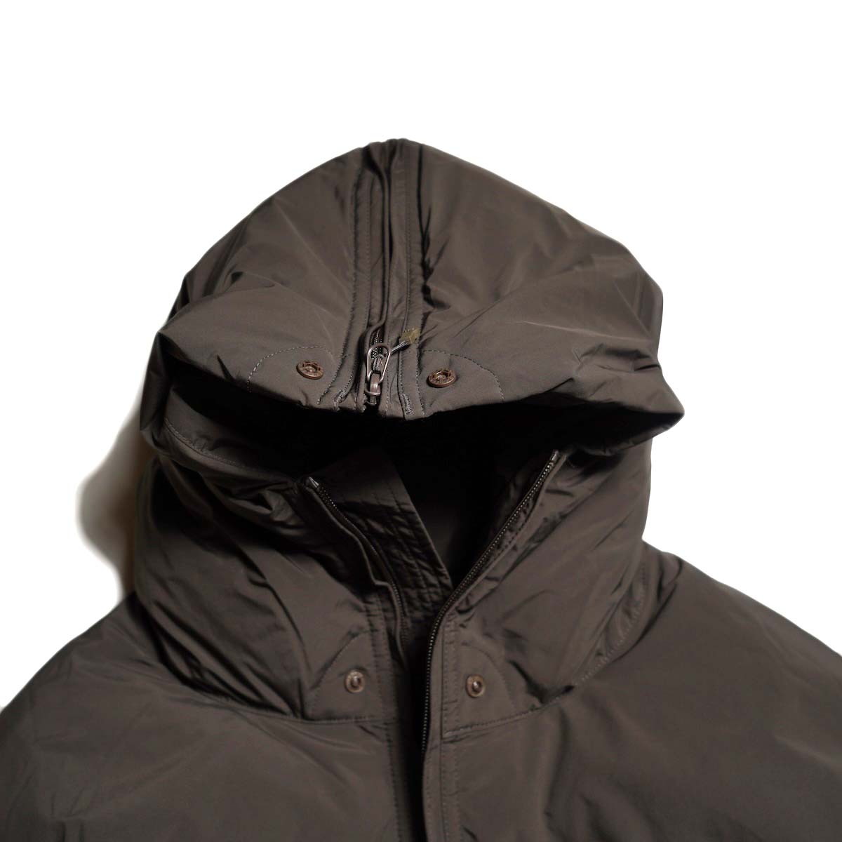 DAIWA PIER39 / W"s TECH 2WAY CADET DOWN PARKA (D.Brown) フード