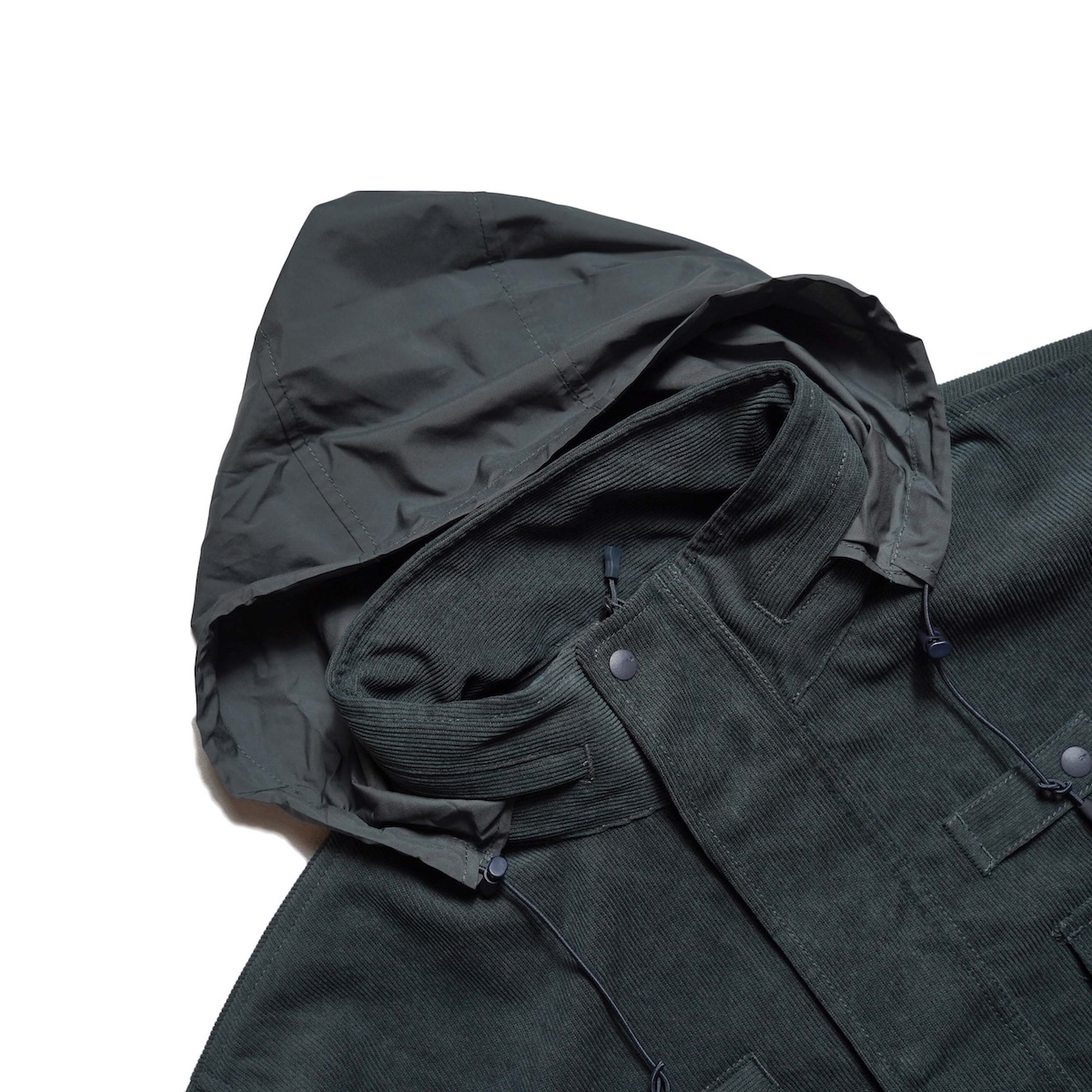 DAIWA PIER39 / W"s TECH WADING JACKET CORDUROY (B.Green) フード