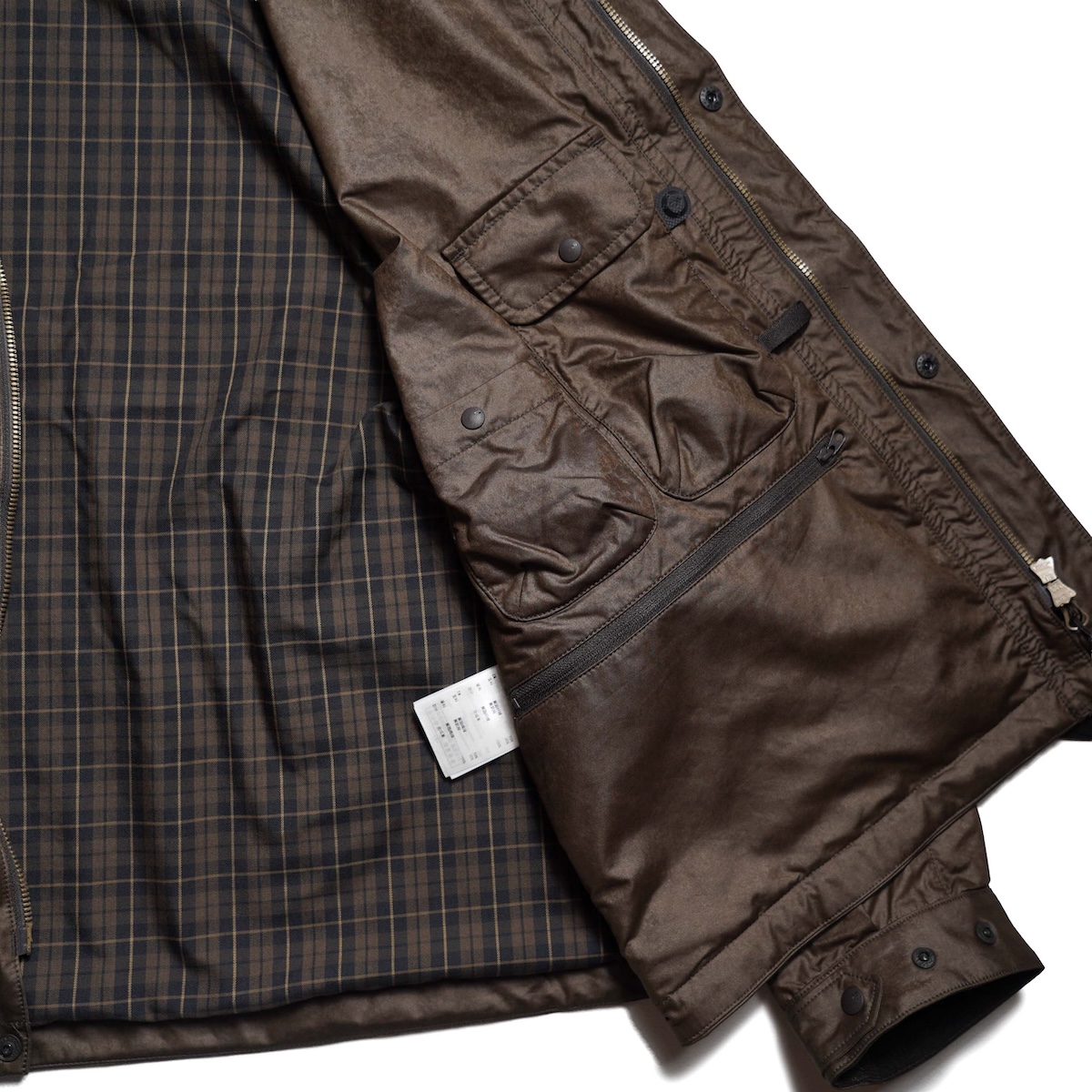 DAIWA PIER39 / TECH BRITISH SHORT HUNTER JACKET (D.Brown) 内ポケット①