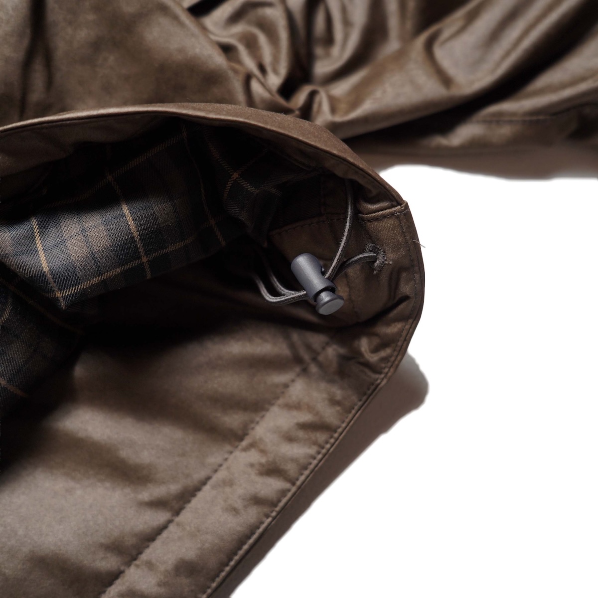 DAIWA PIER39 / TECH BRITISH SHORT HUNTER JACKET (D.Brown) 裾スピンドル