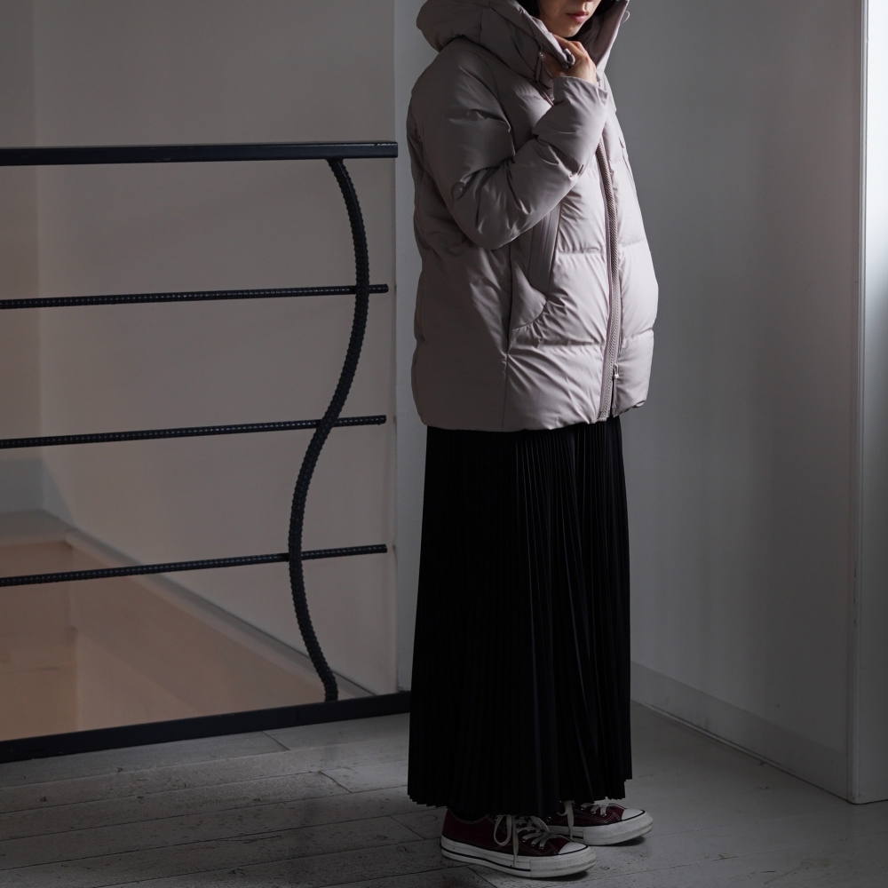 DESCENTE ALLTERAIN / 水沢ダウン マウンテニア L  (Beige)  155cm/sizeM 着用①