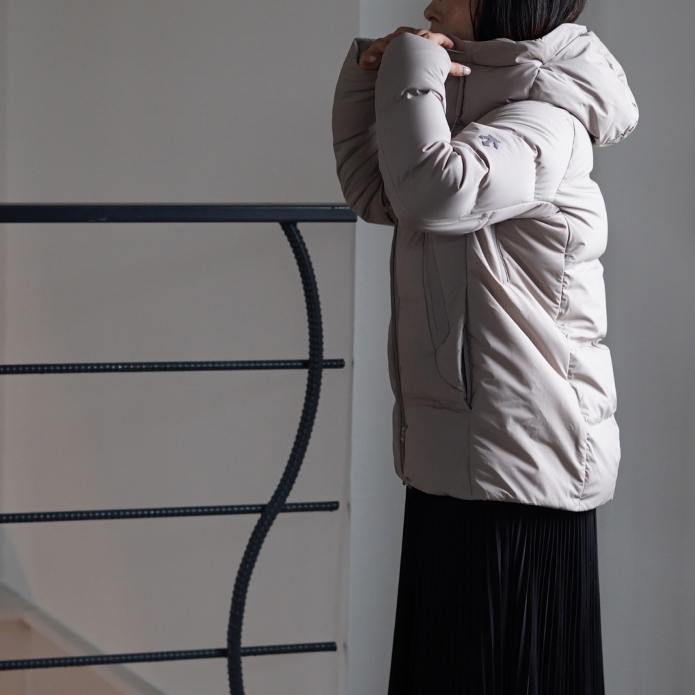 DESCENTE ALLTERAIN / 水沢ダウン マウンテニア L  (Beige) 155cm/sizeM 着用②