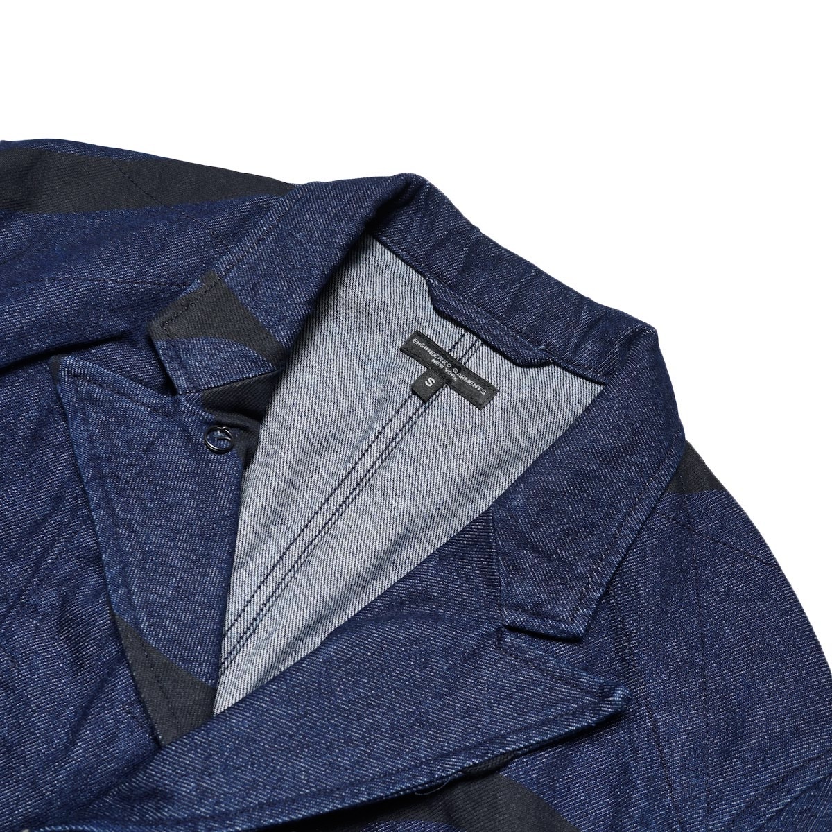Engineered Garments / Bedford Jacket - Music Note Denim (Indigo) ラペル