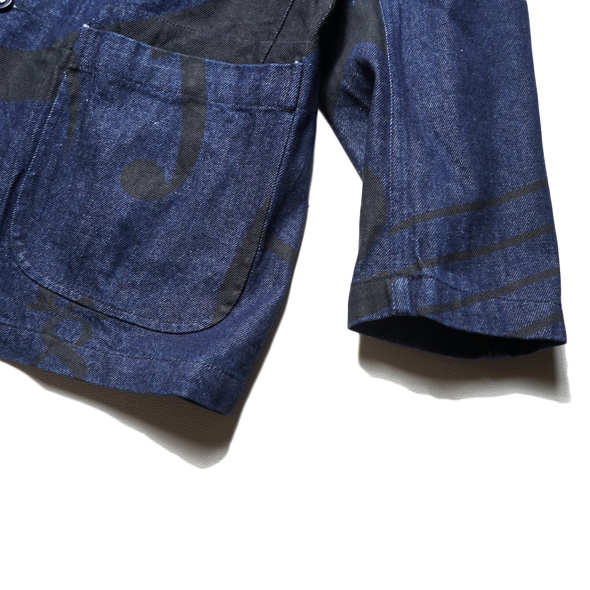Engineered Garments / Bedford Jacket - Music Note Denim (Indigo) フロントポケット
