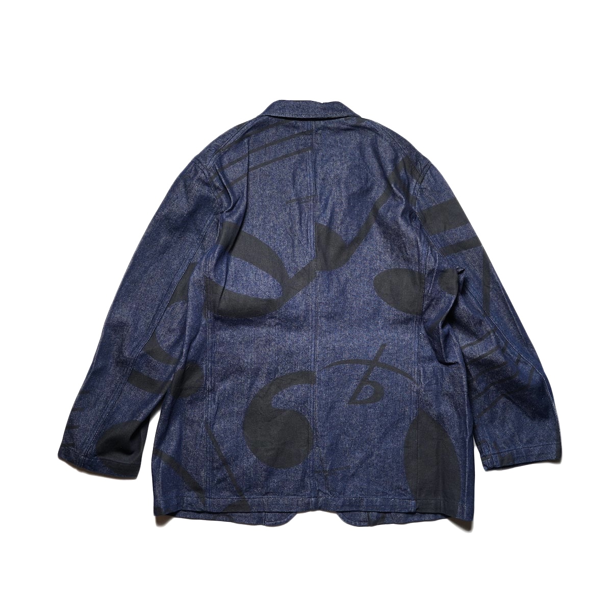 Engineered Garments / Bedford Jacket - Music Note Denim (Indigo) 背面