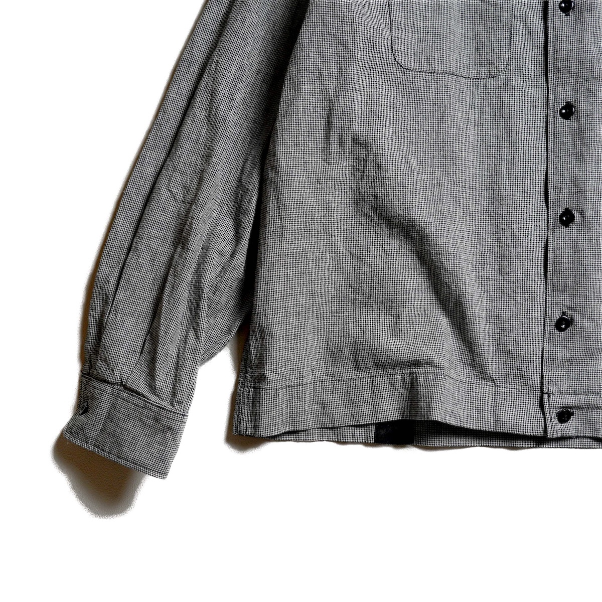 Engineered Garments / Bowling Shirt - CL Houndstooth (Black / Gray)