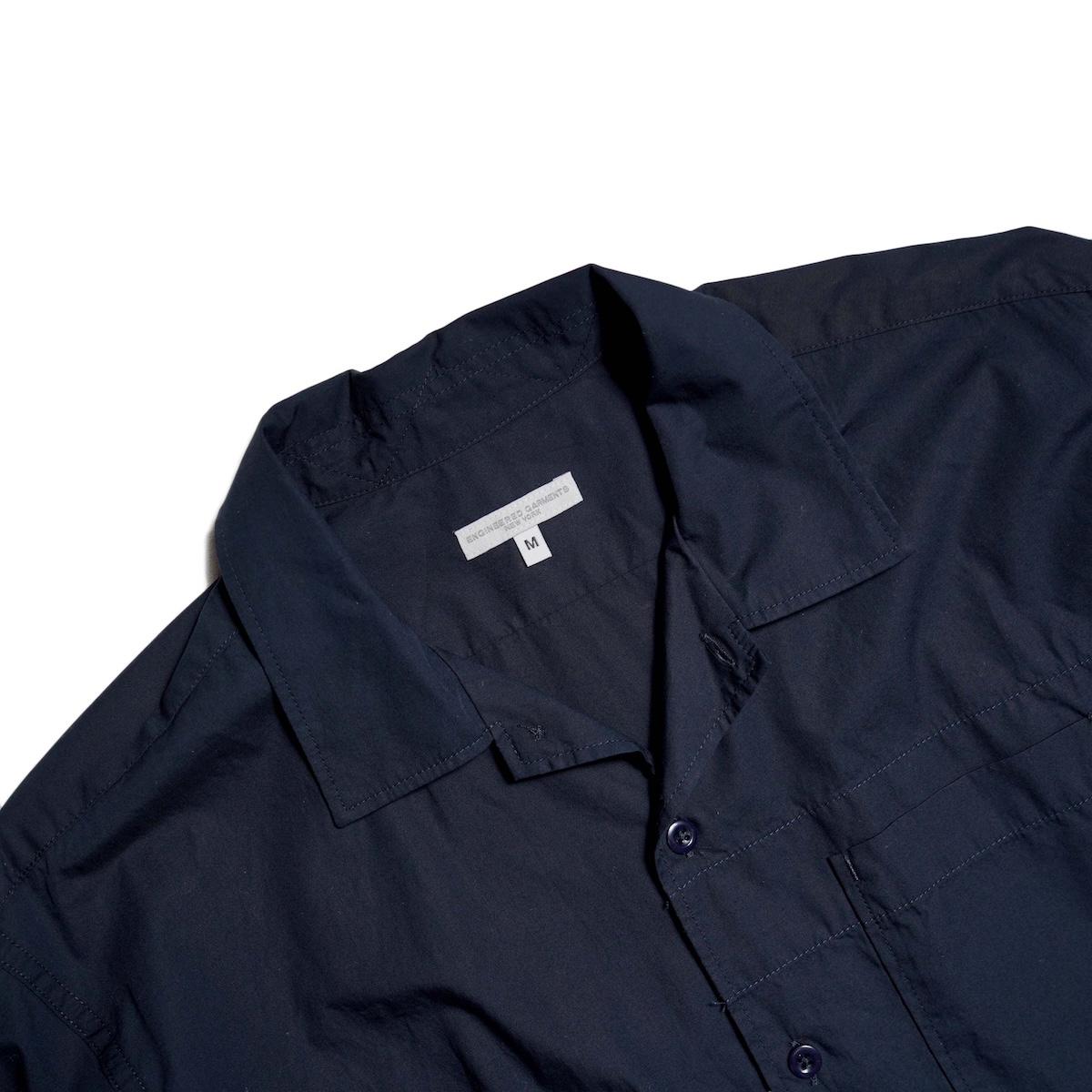Engineered Garments / Camp Shirt - Cotton Broadcloth (Dk.Navy)