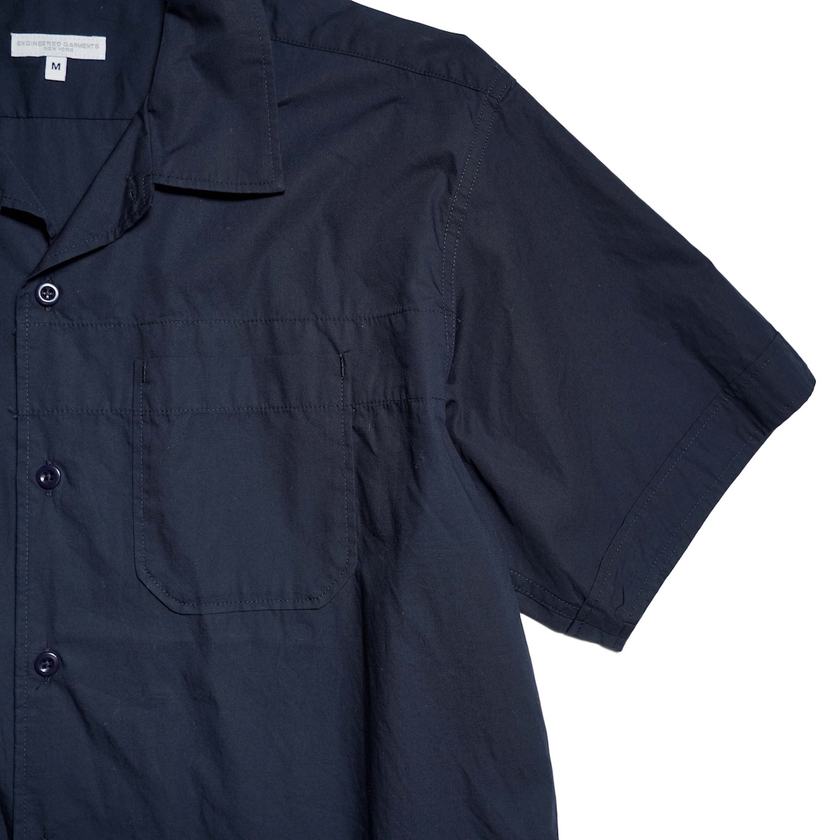 Engineered Garments / Camp Shirt - Cotton Broadcloth (Dk.Navy)