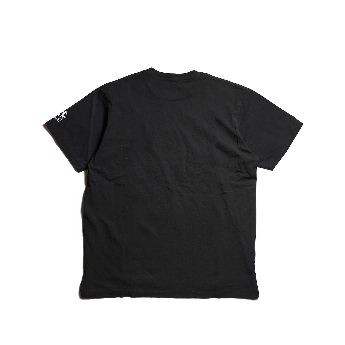 Engineered Garments◆cross crew neck T-shirt/Tシャツ/XS/コットン/BLK Printed Cross Crew Neck T-shirt-Giraffe / Black | ENGINEERED