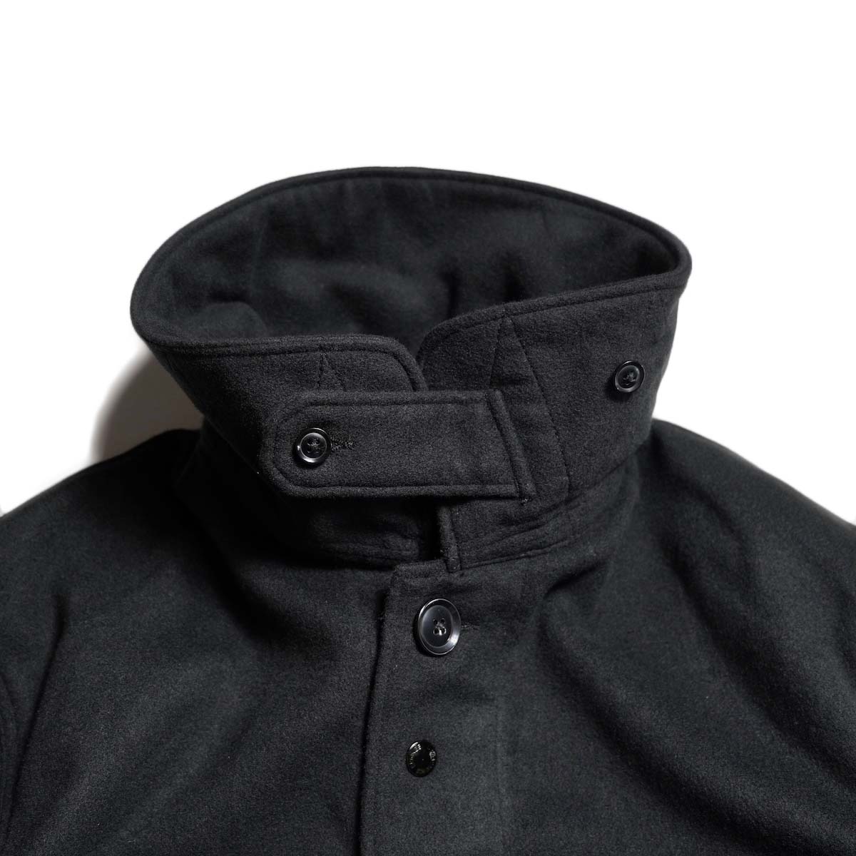 Engineered Garments / Cruiser Jacket - Polyester Fake Melton (Black) ストラップ