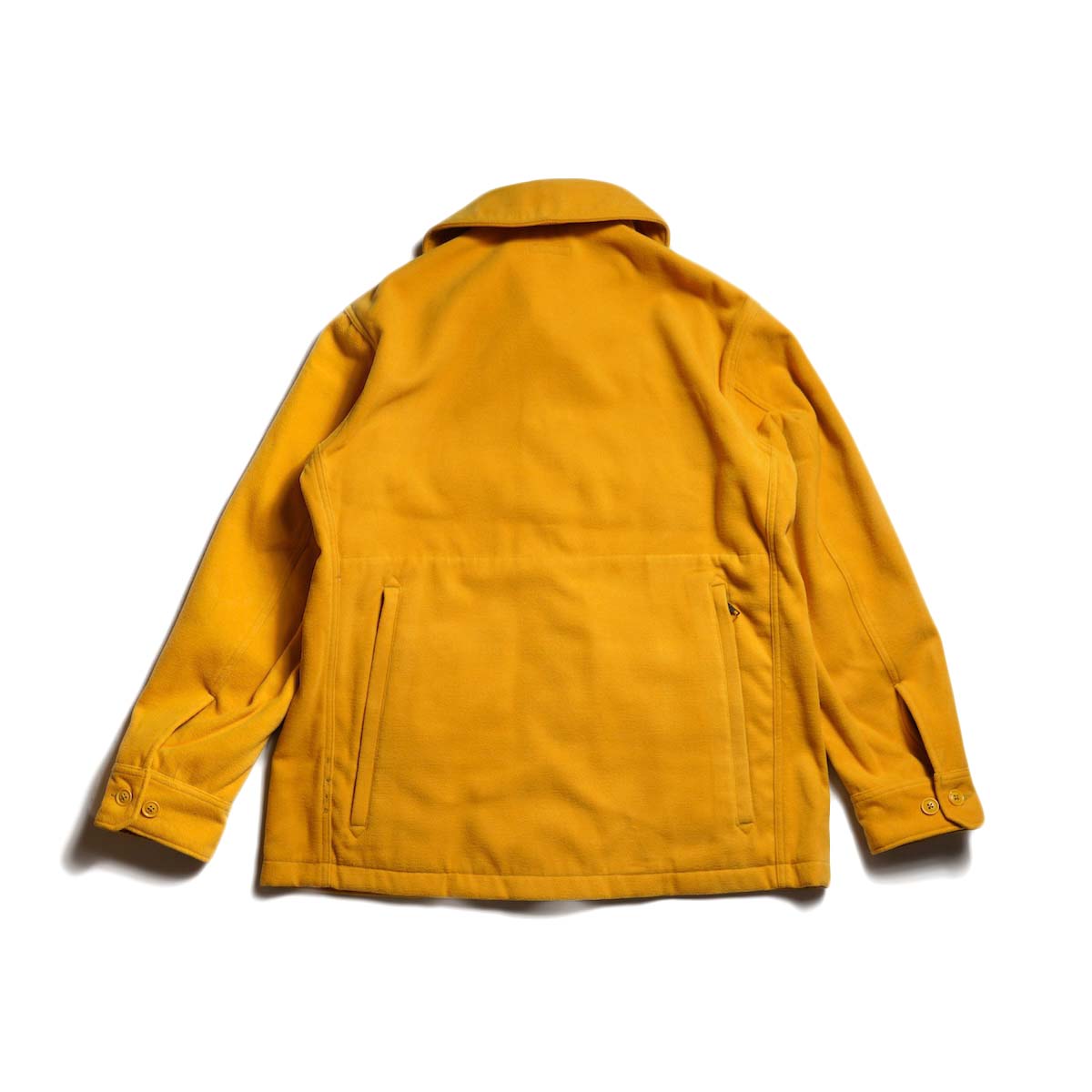 Engineered Garments / Cruiser Jacket - Polyester Fake Melton (Gold) 背面