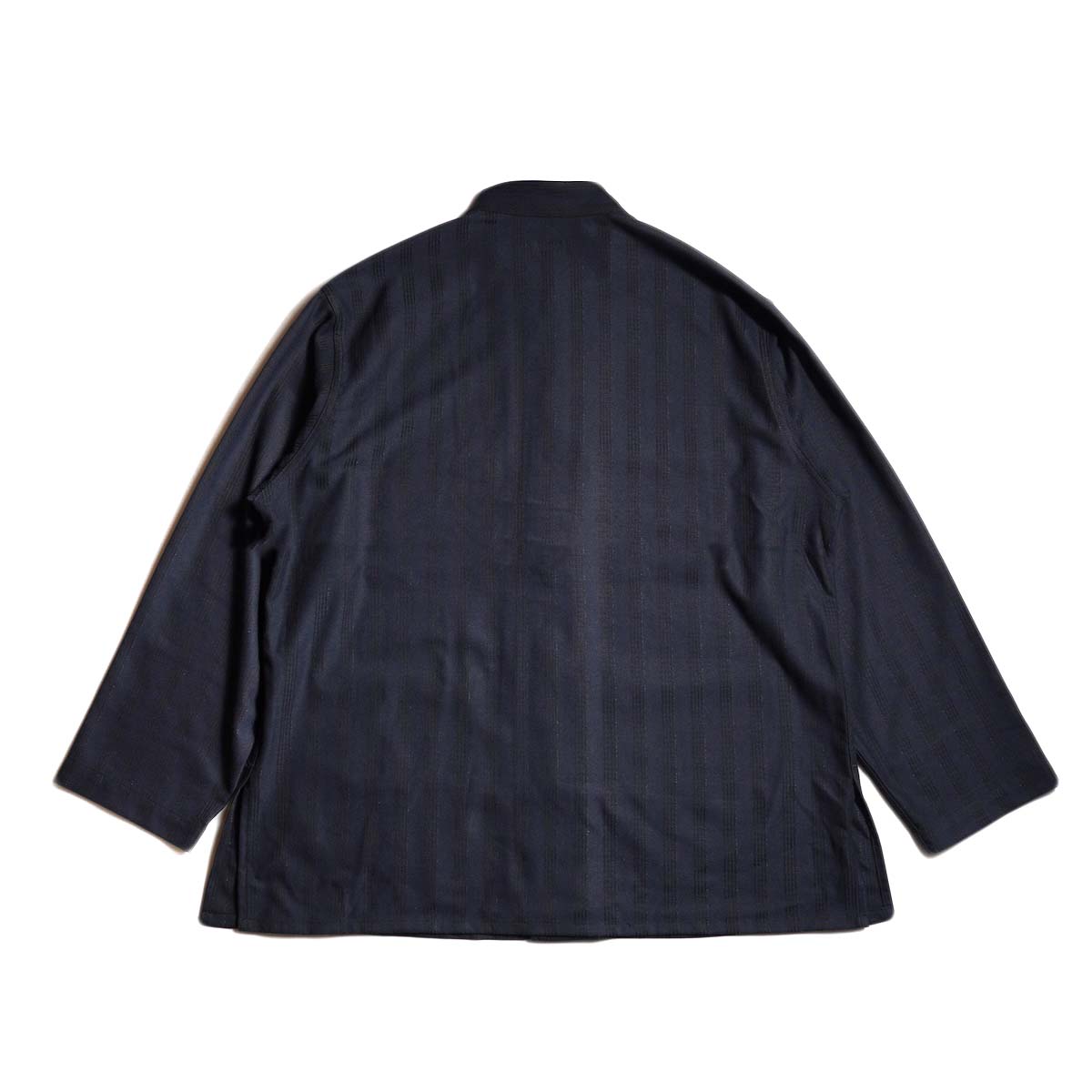 Engineered Garments / Dayton Shirt - Polyester Lurex Stripe (Dk.Navy) 背面