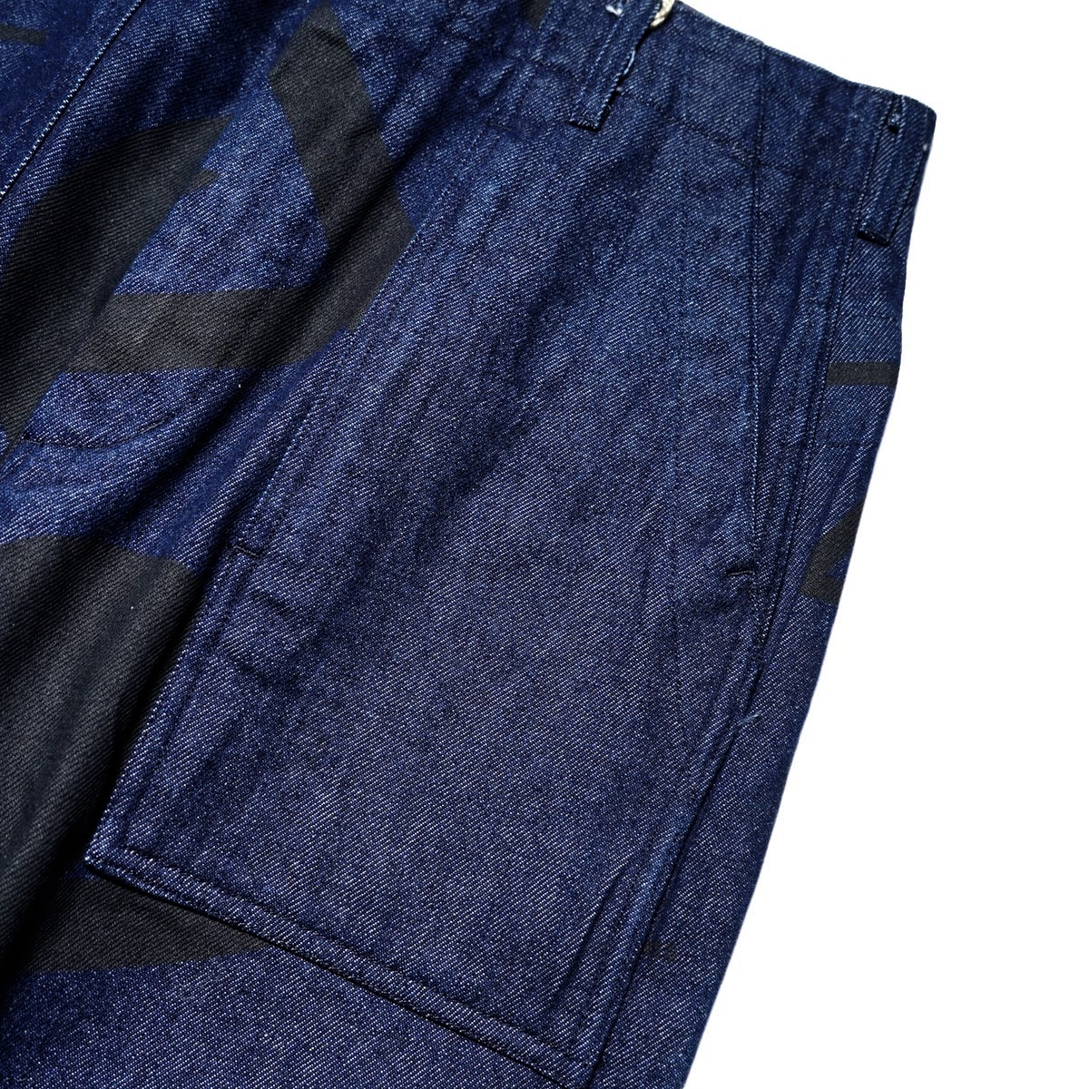 Engineered Garments / Fatigue Pant - Music Note Denim (Indigo) サイドポケット