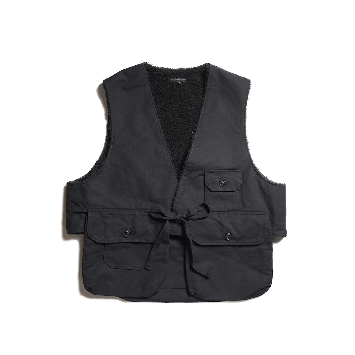 Engineered Garments / Fowl Vest - Cotton Double Cloth (Black)