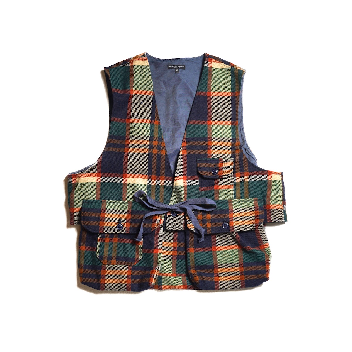 Engineered Garments / Fowl Vest - Heavy Wool Plaid (Navy / Brown)