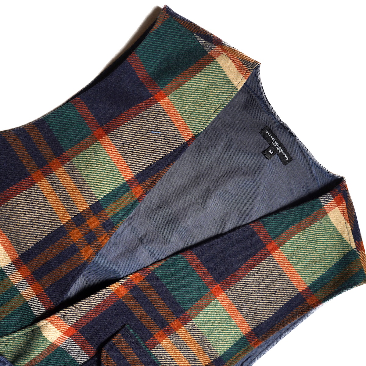 Engineered Garments / Fowl Vest - Heavy Wool Plaid (Navy