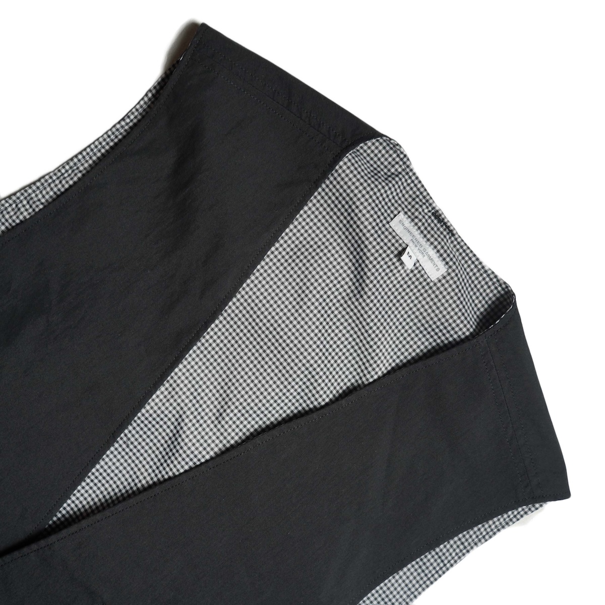 Engineered Garments / Fowl Vest - Lt.Weight Nyco Poplin (Black) ネック