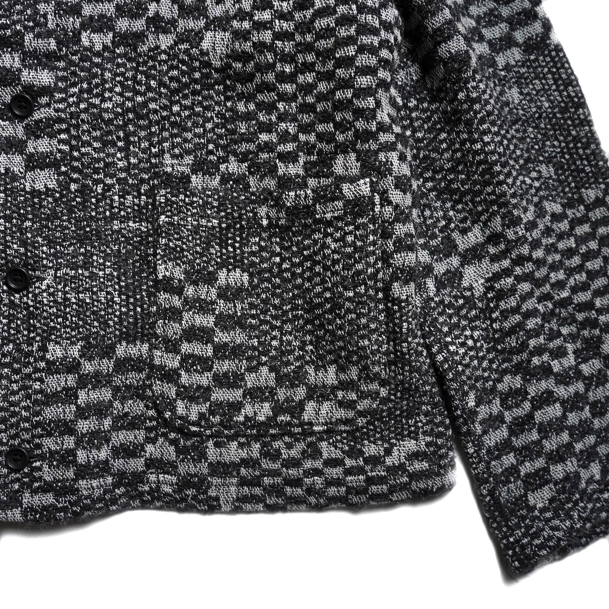 Engineered Garments / Knit Cardigan - Pattern Block Jacquard (Black ...