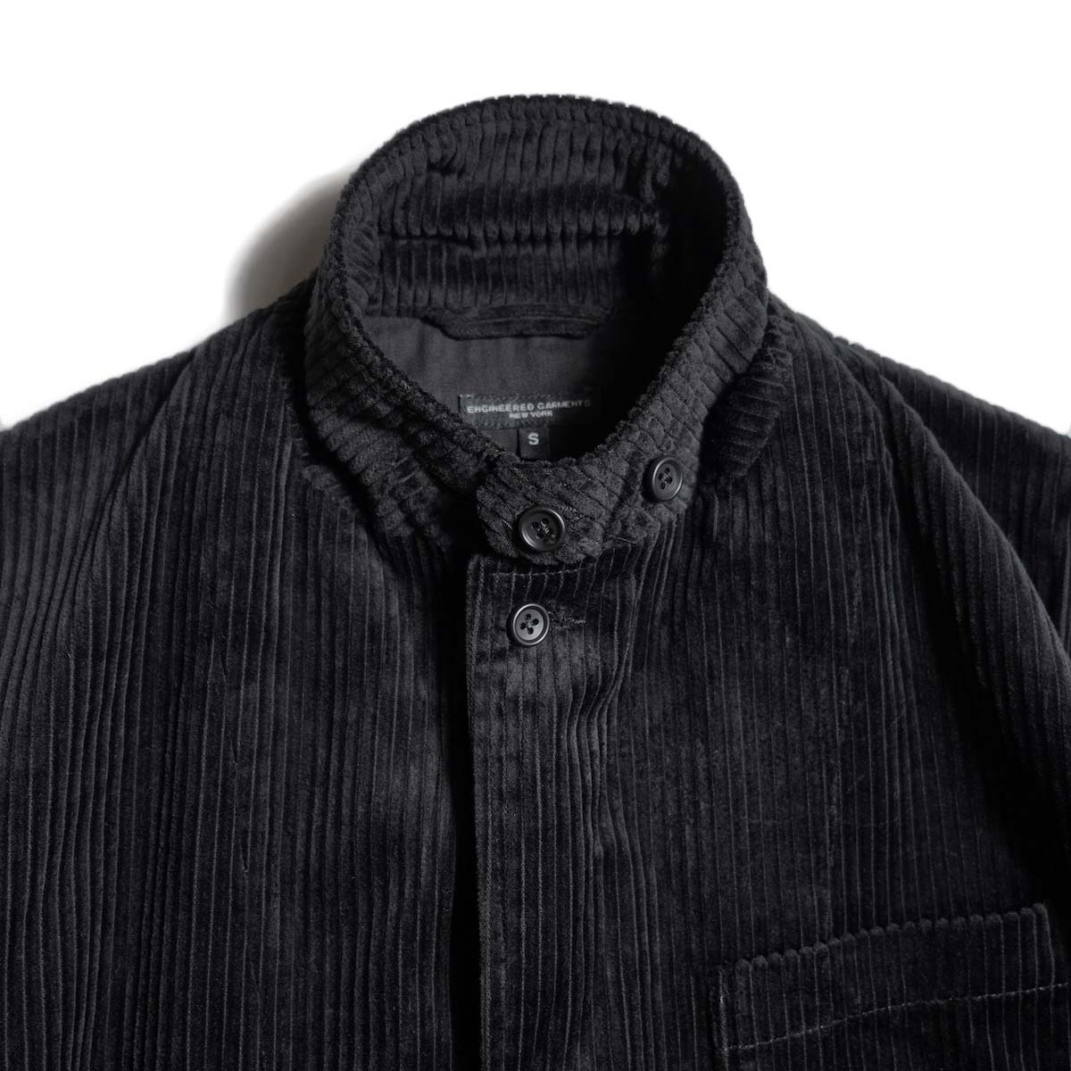 Engineered Garments / Loiter Jacket - Cotton 4.5W Corduroye (Black) マオカラー