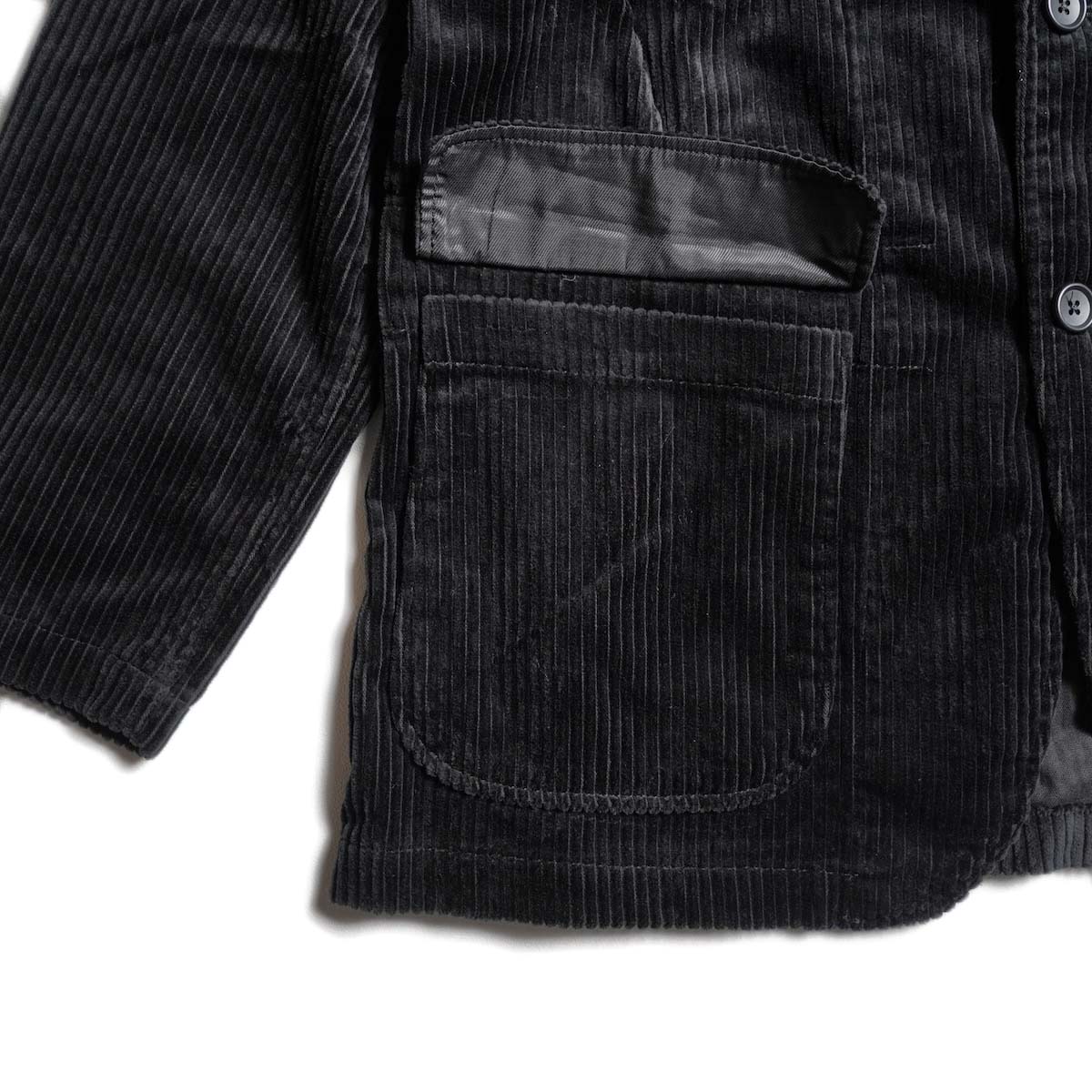 Engineered Garments / Loiter Jacket - Cotton 4.5W Corduroye (Black) ポケット