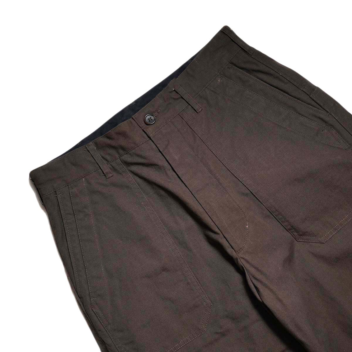 Engineered Garments / Security Pant - Heavyweight Cotton Ripstop (DK.Brown)  ウエスト
