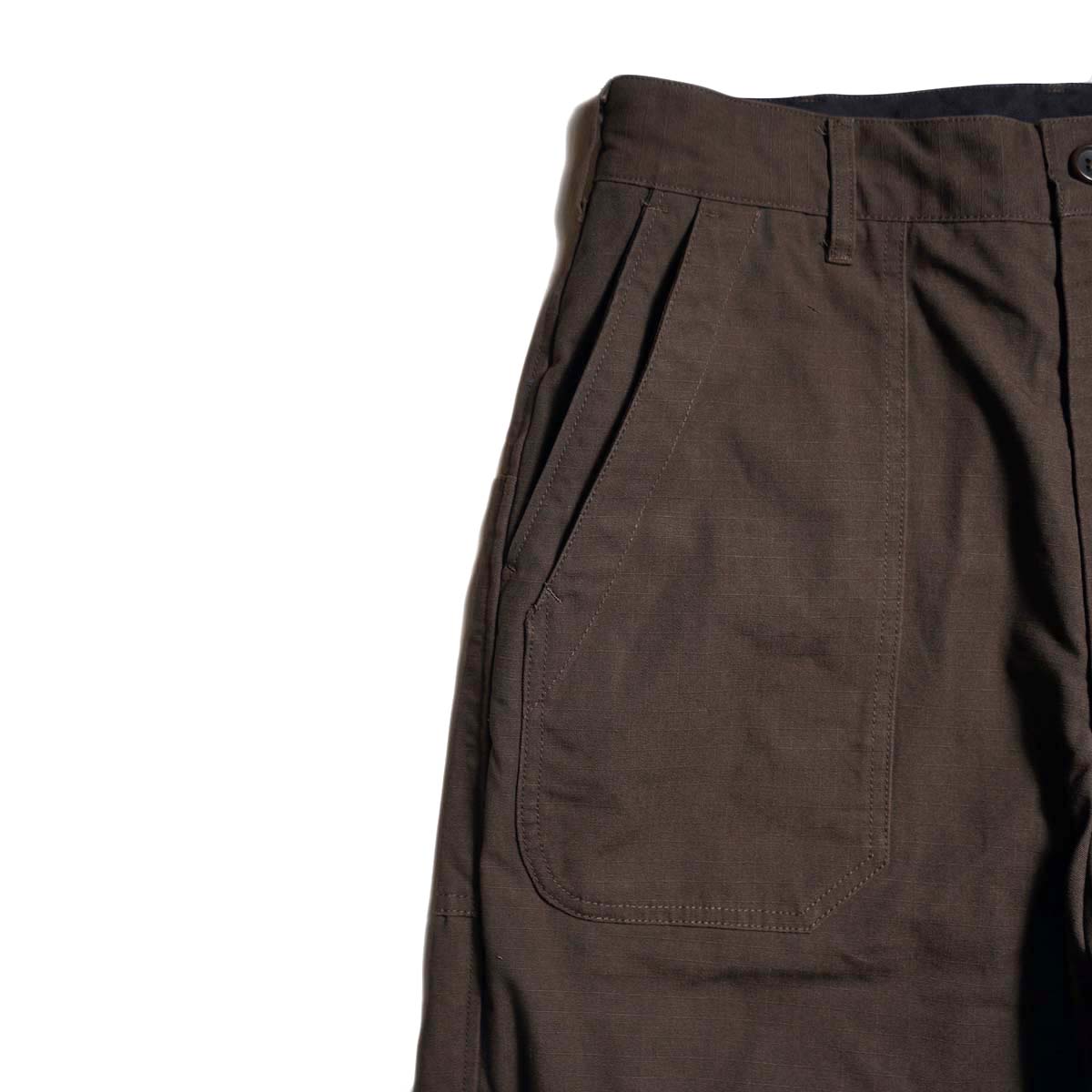 Engineered Garments / Security Pant - Heavyweight Cotton Ripstop (DK.Brown)  ポケット