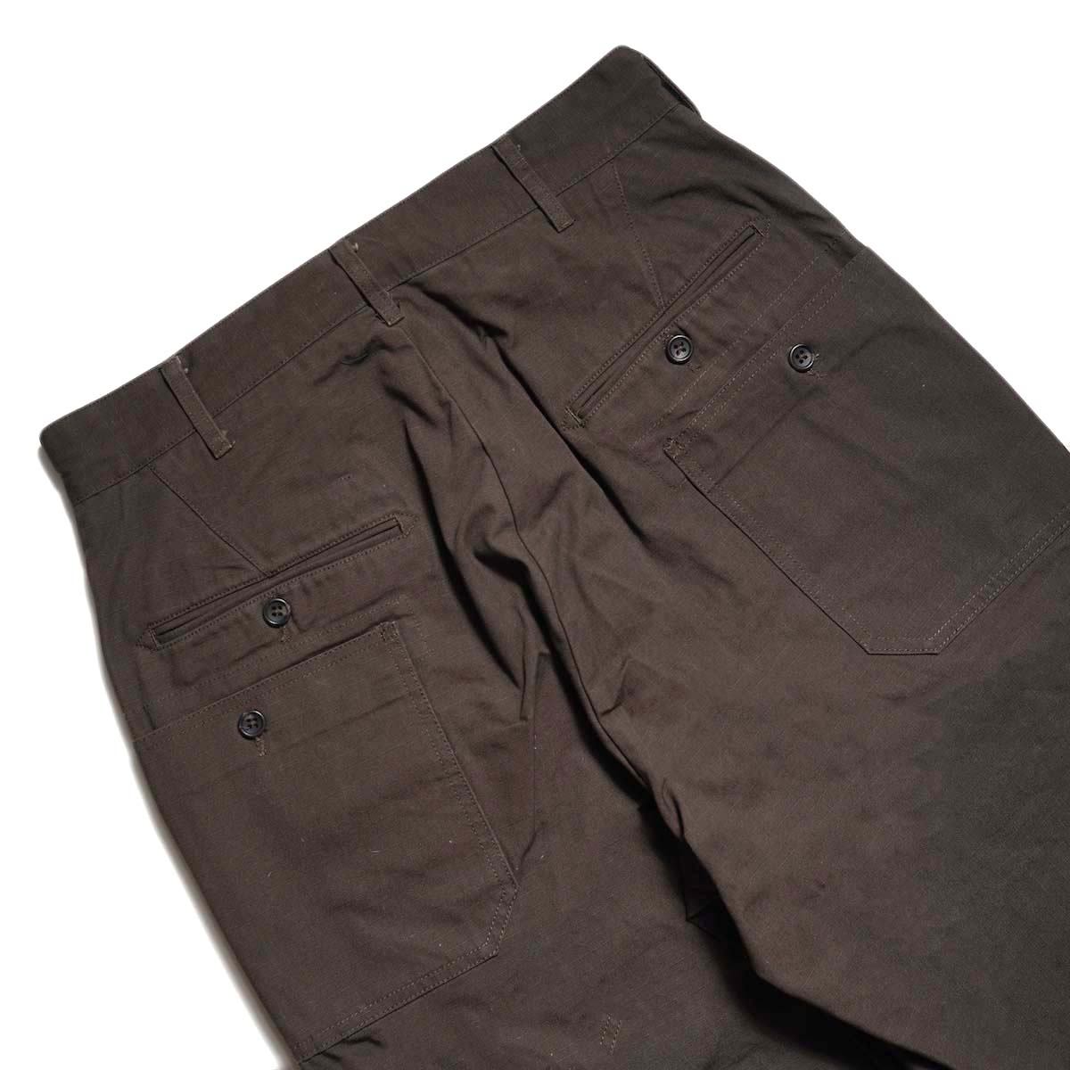 Engineered Garments / Security Pant - Heavyweight Cotton Ripstop (DK.Brown)  ヒップポケット