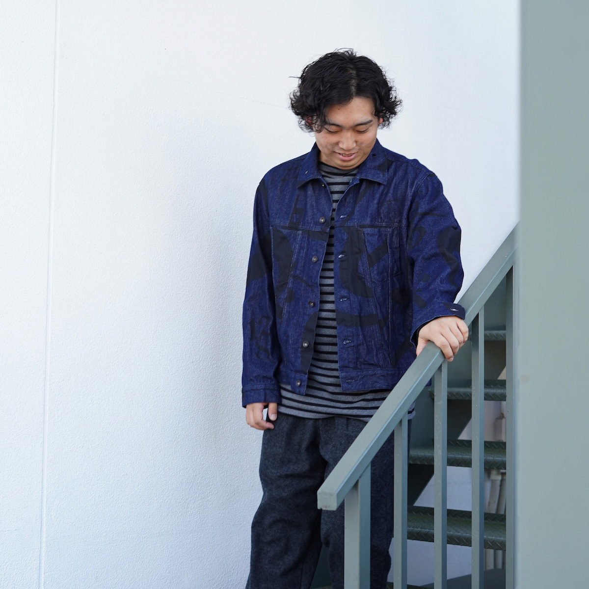 Engineered Garments / Type 5 Jean Jacket - Music Note Print 12oz