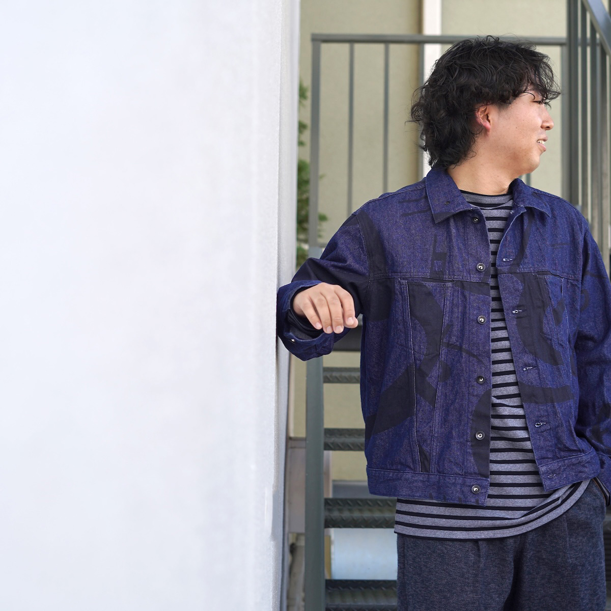 Engineered Garments / Type 5 Jean Jacket - Music Note Print 12oz