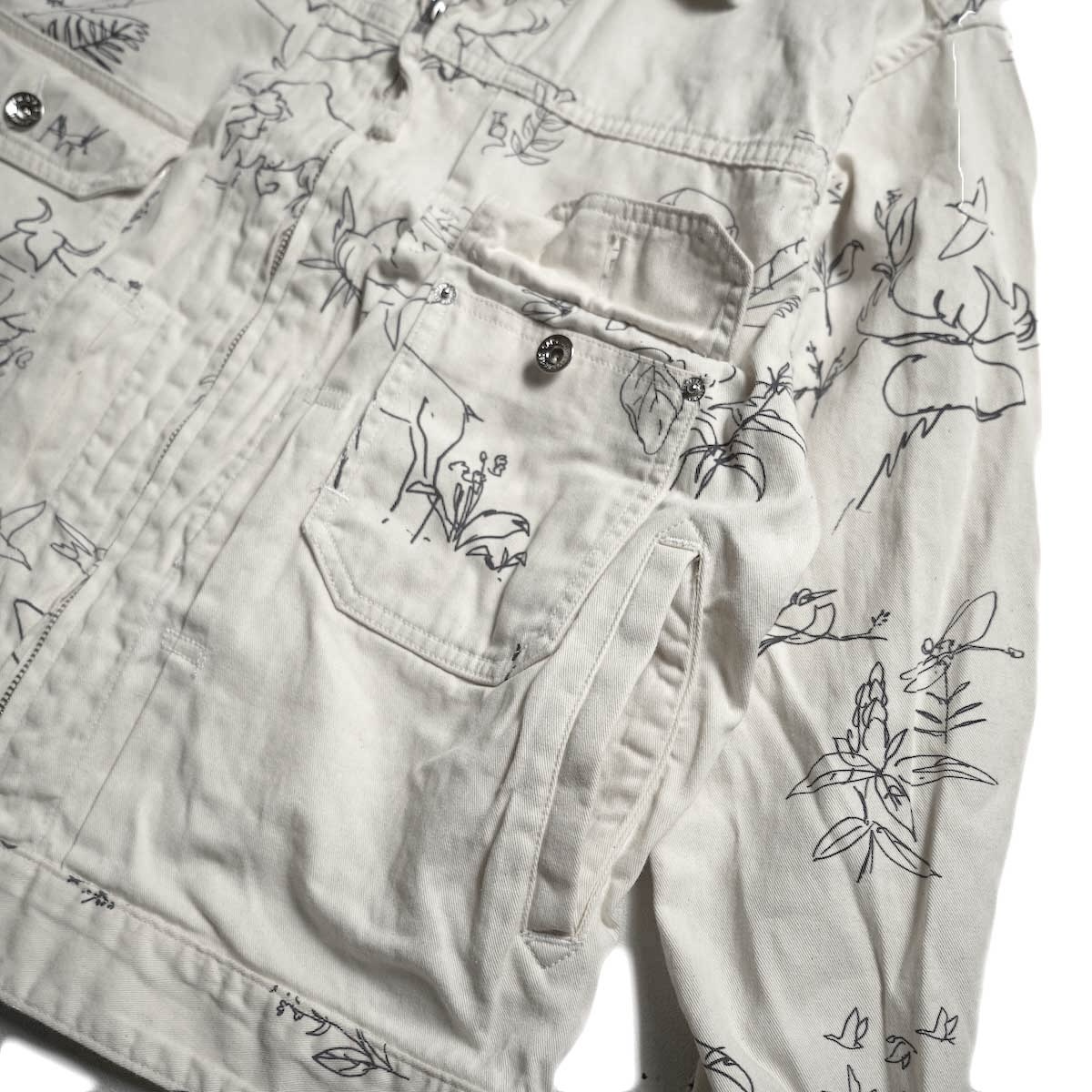 Engineered Garments / Trucker Jacket - Animal Print Flat Twl