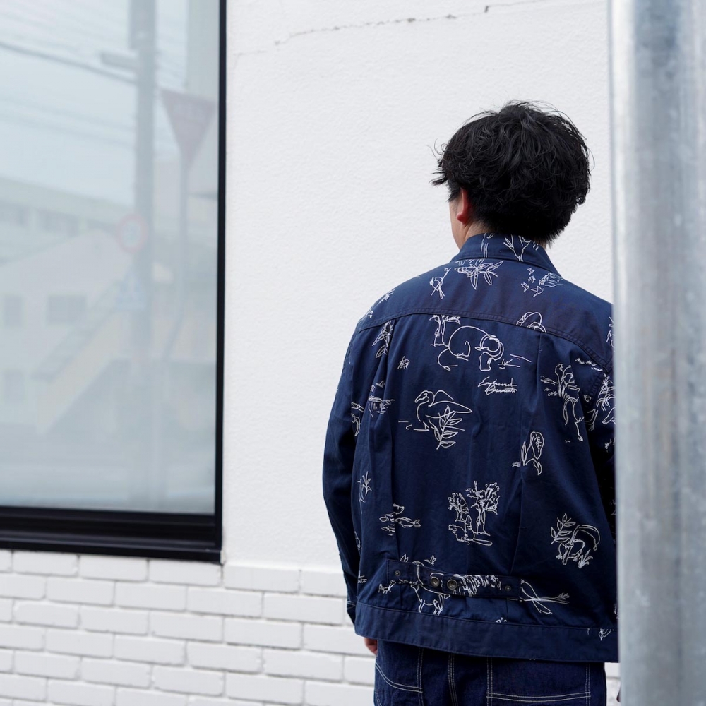 Engineered Garments / Trucker Jacket - Animal Print Flat Twl
