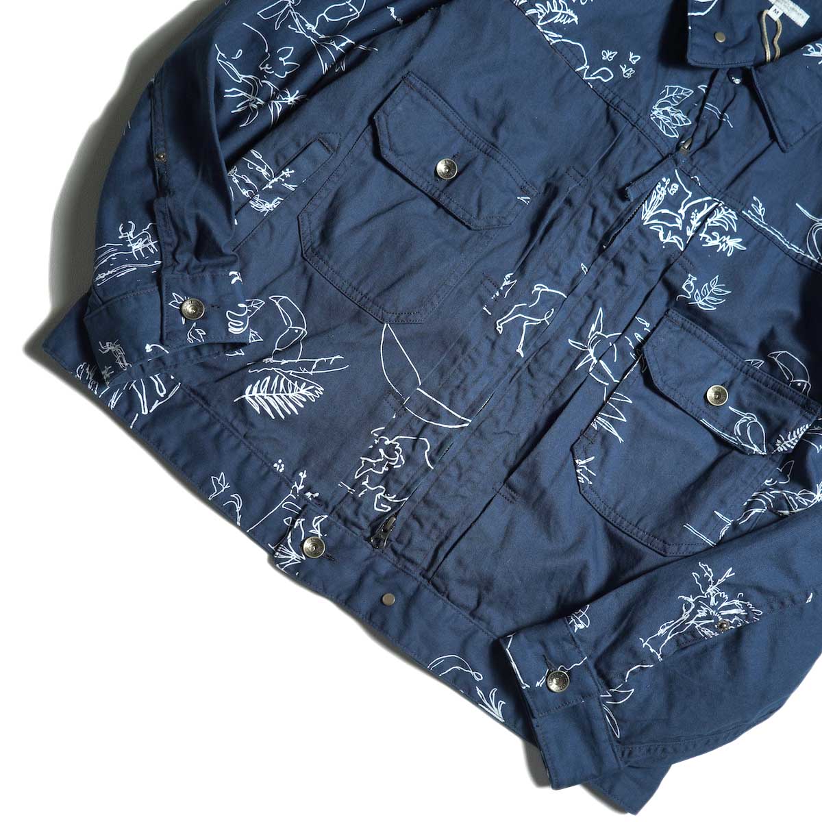 Engineered Garments / Trucker Jacket - Animal Print Flat Twl