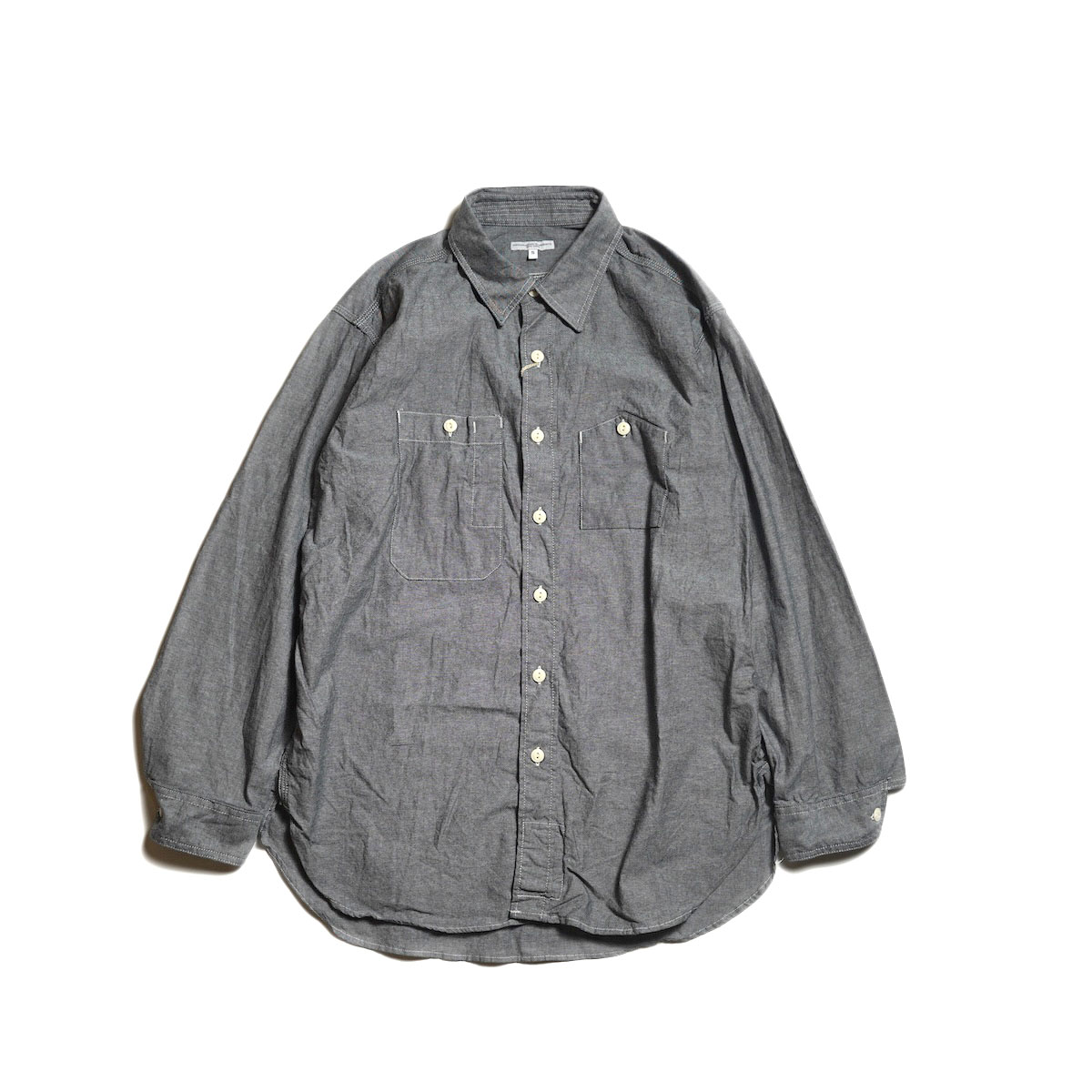 Engineered Garments / Work Shirt - Cotton Chambray (Grey)