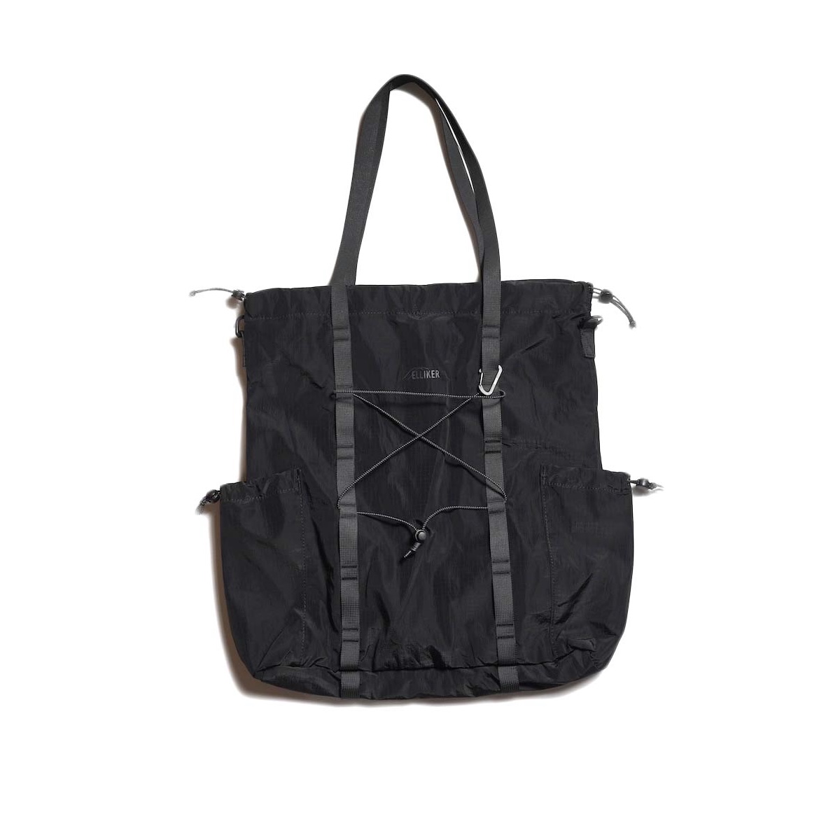 ELLIKER / CARSTON Ripstop Packable Tote Bag 11L (Black) 正面