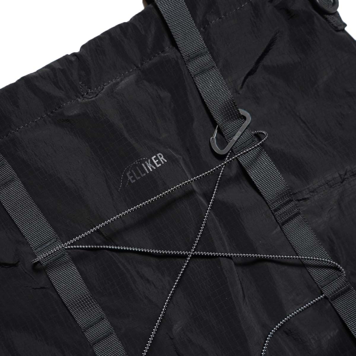 ELLIKER / CARSTON Ripstop Packable Tote Bag 11L (Black) カラビナ