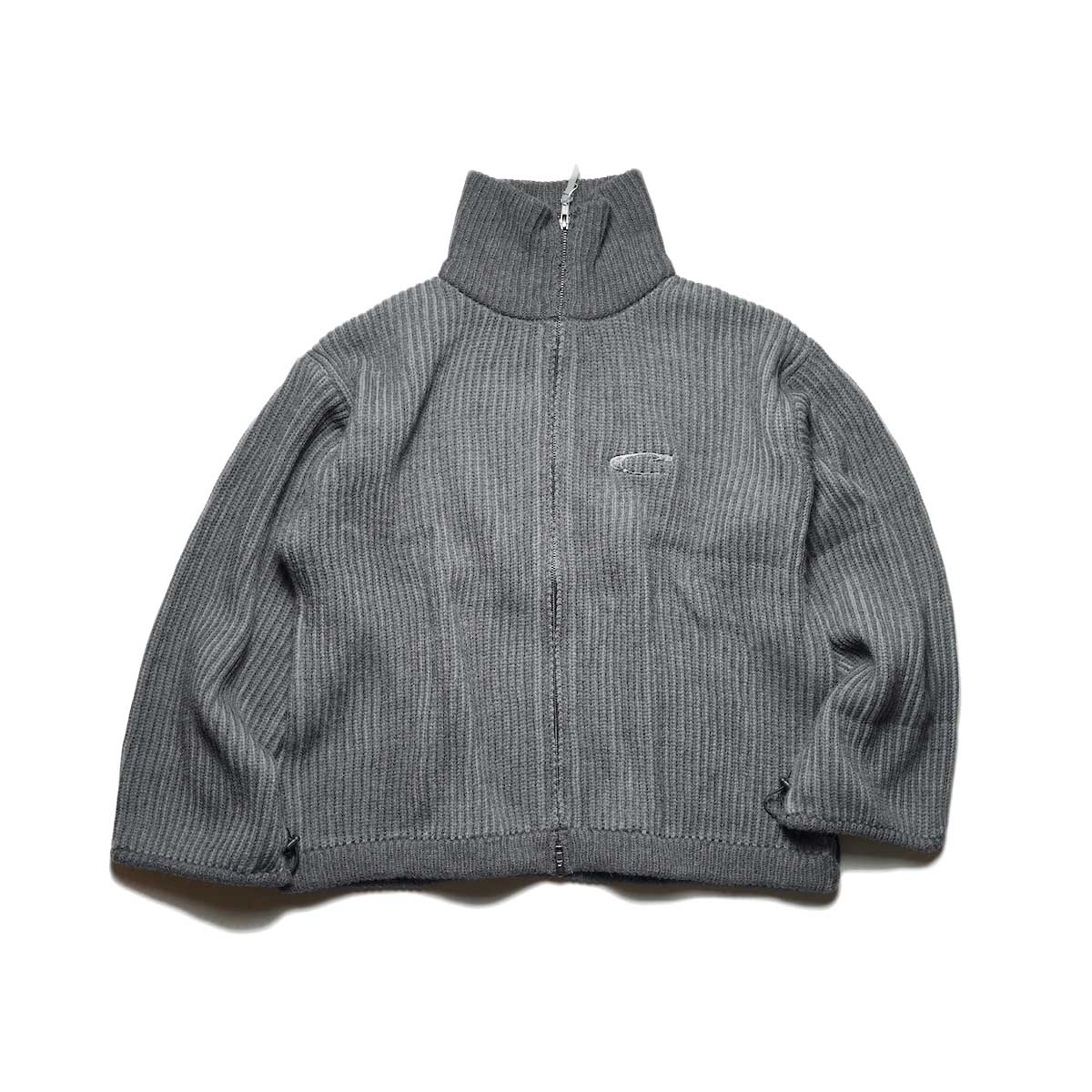 F-lagstuf-F MIX SWEATER - GRAY / XL