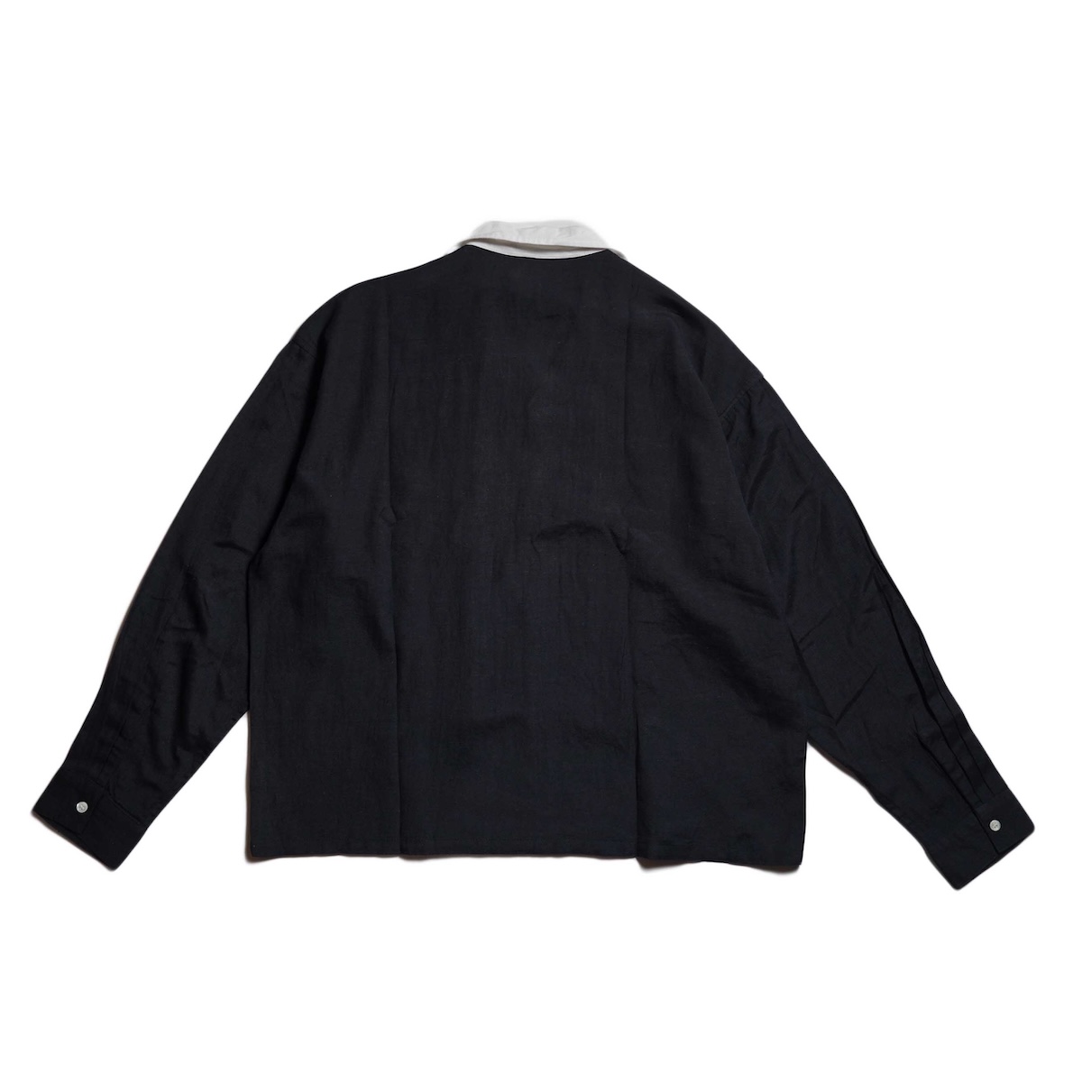F-LAGSTUF-F / EMBROIDERY STRIPE L/S SHIRTS (Black)
