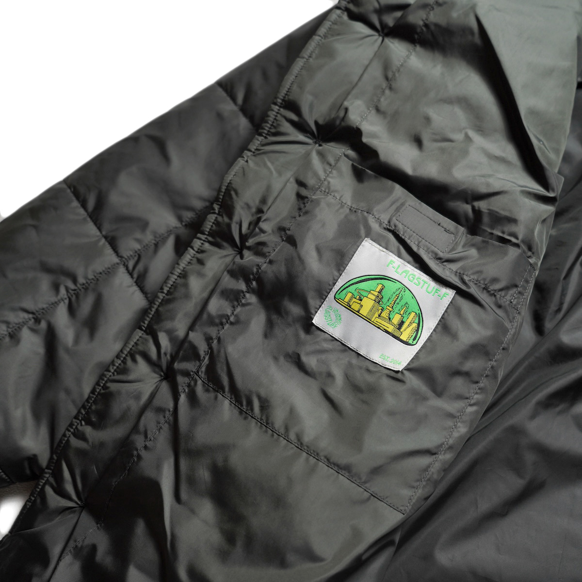 F-LAGSTUF-F / PUFF JKT (Dark Green)タグ
