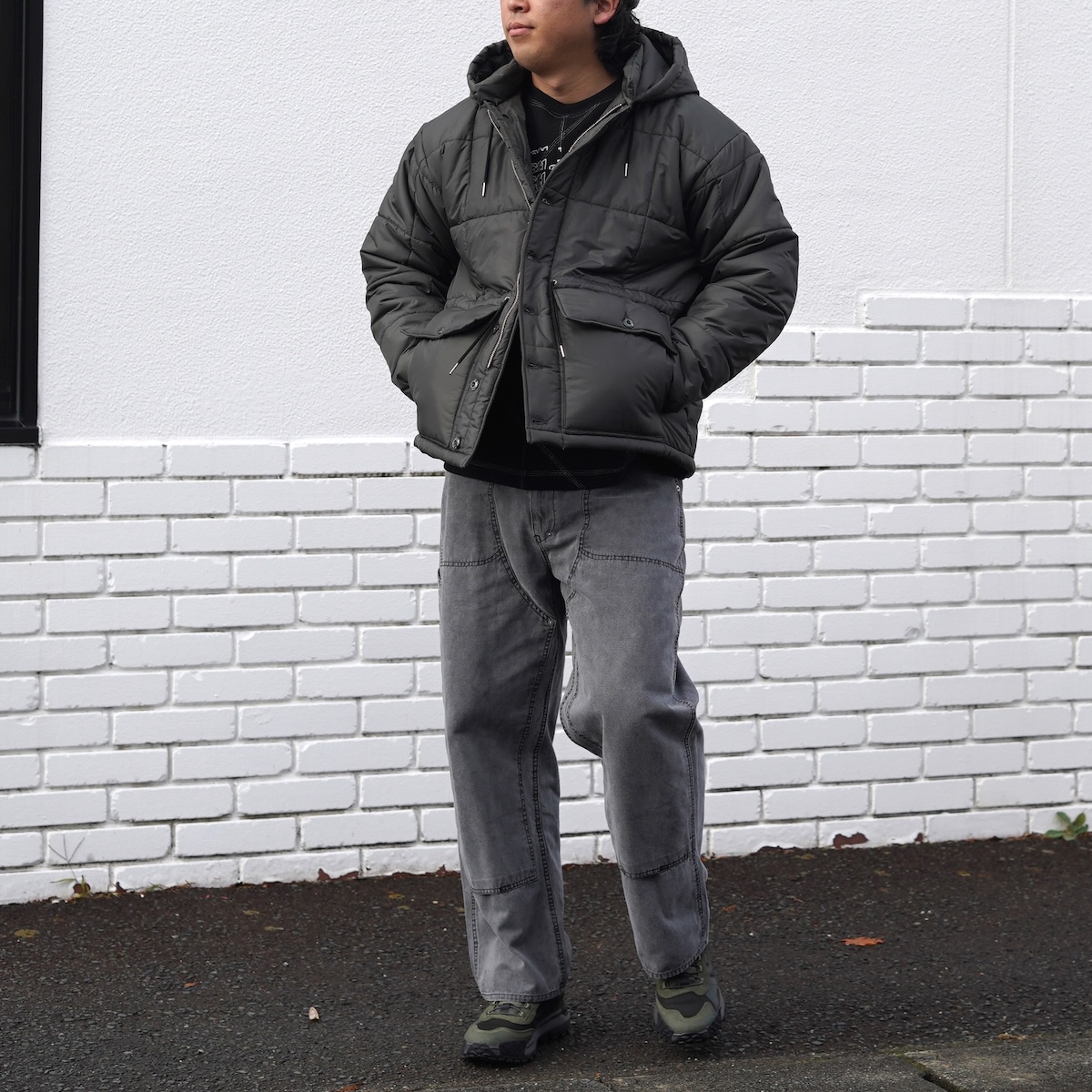 F-LAGSTUF-F / PUFF JKT (Dark Green) 178cm / size L 着用④