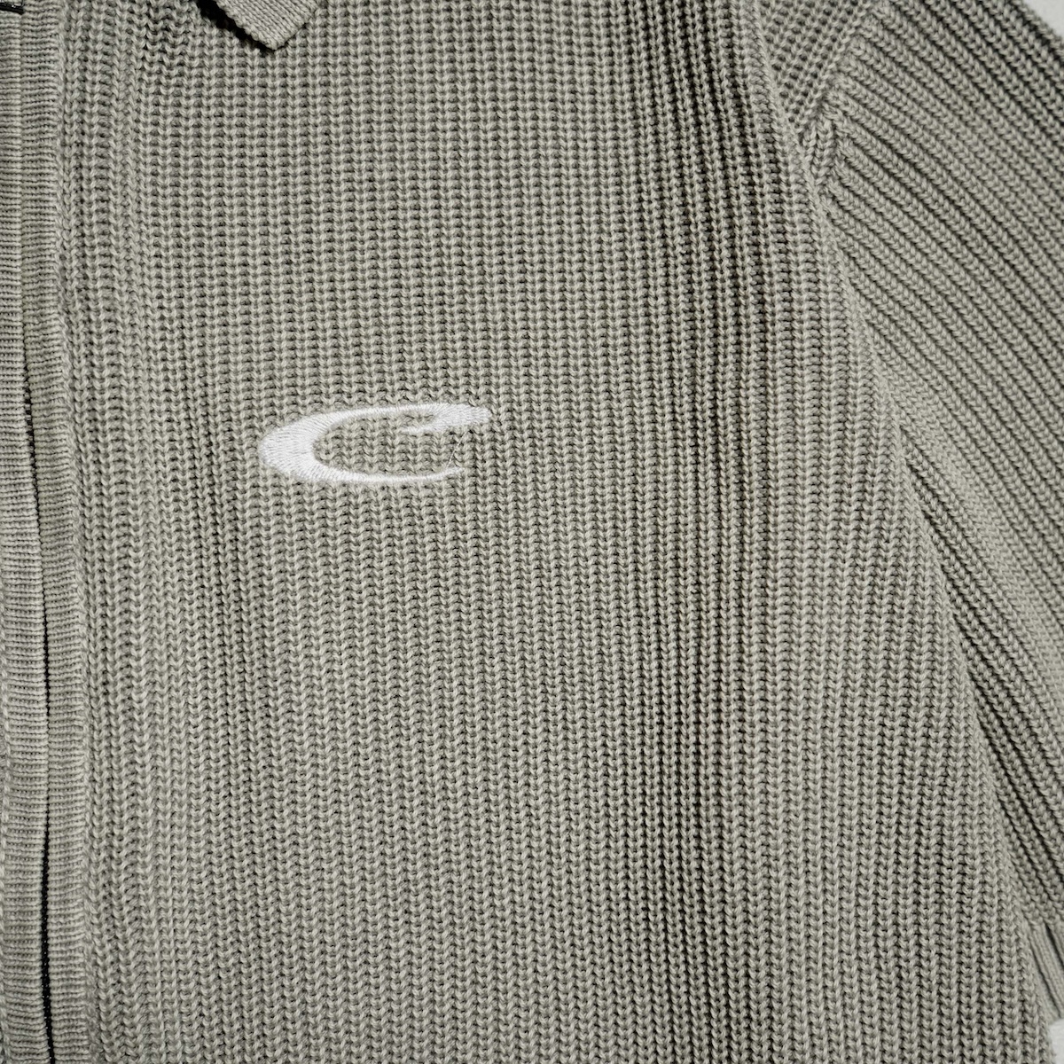 F-LAGSTUF-F / CPG FULL ZIP SS KNIT SHIRT (Beige) 刺繍