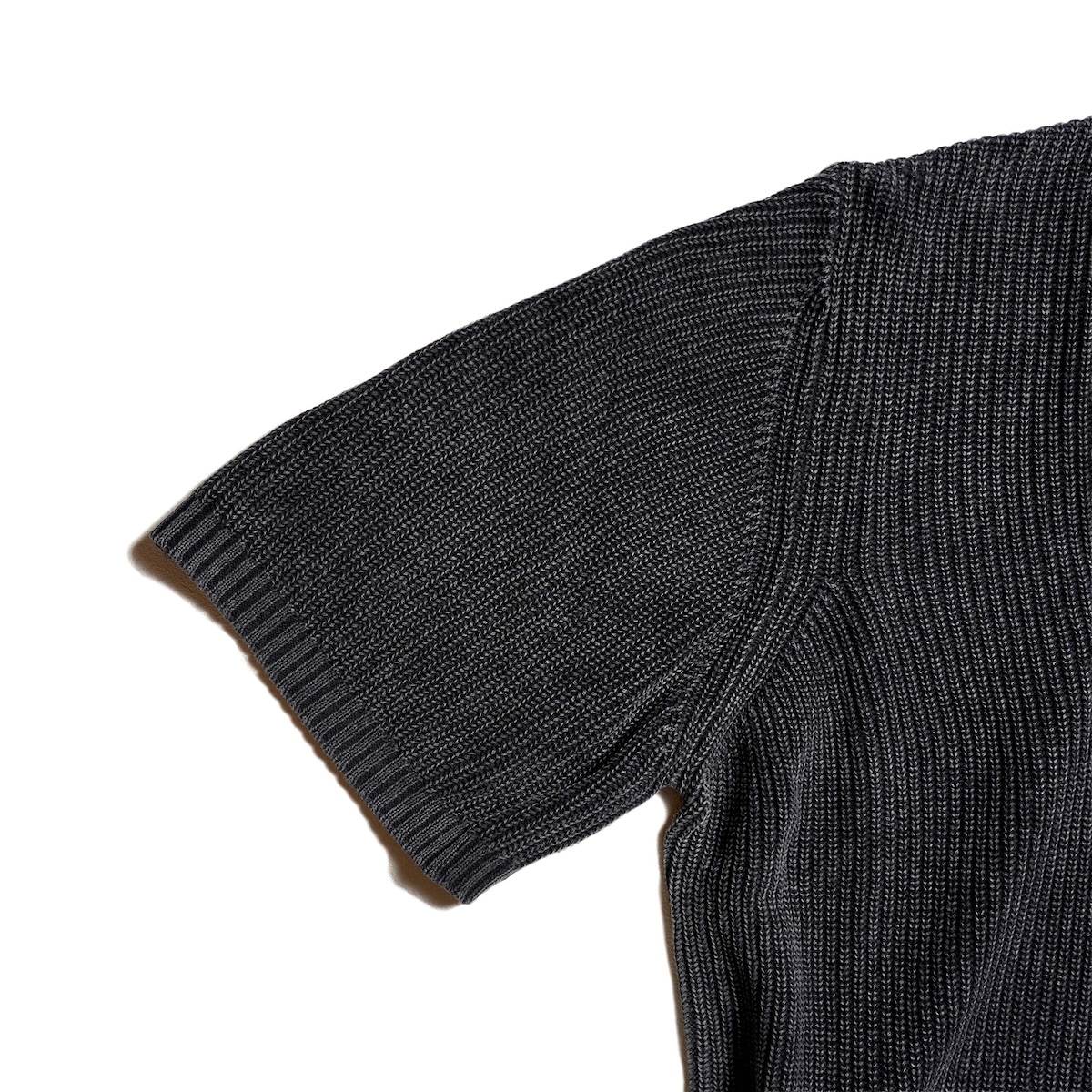 F-LAGSTUF-F / CPG FULL ZIP SS KNIT SHIRT (Black) 袖