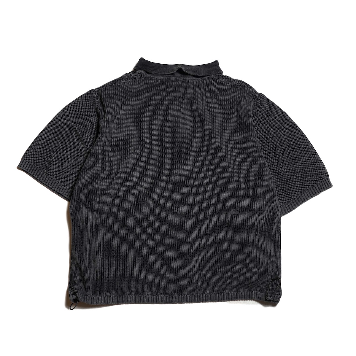 F-LAGSTUF-F / CPG FULL ZIP SS KNIT SHIRT (Black) 背面