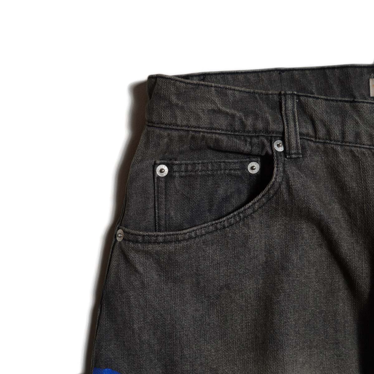 F-LAGSTUF-F / 5POCKET DENIM BAGGY TROUSER (Black) ポケット