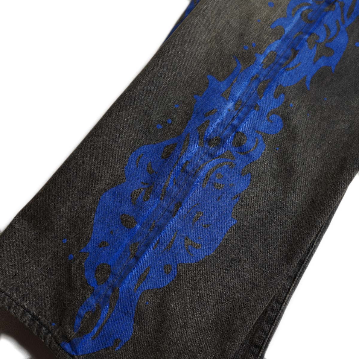 F-LAGSTUF-F / 5POCKET DENIM BAGGY TROUSER (Black) プリント