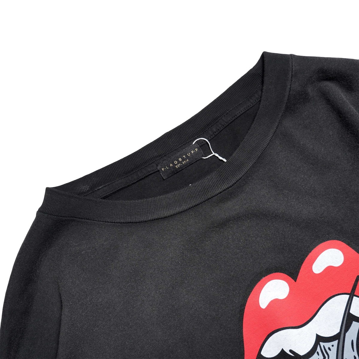 F-LAGSTUF-F / CACTUS TONGUE L/S T-SHIRT  - The Rolling Stones (Black) ネック